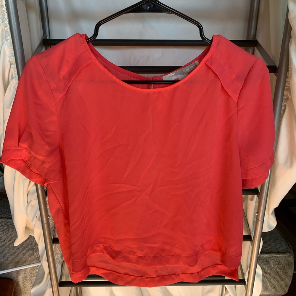 Bright pink blouse